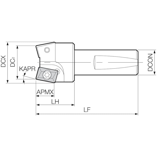 Chamfer End Mill, 5 deg.