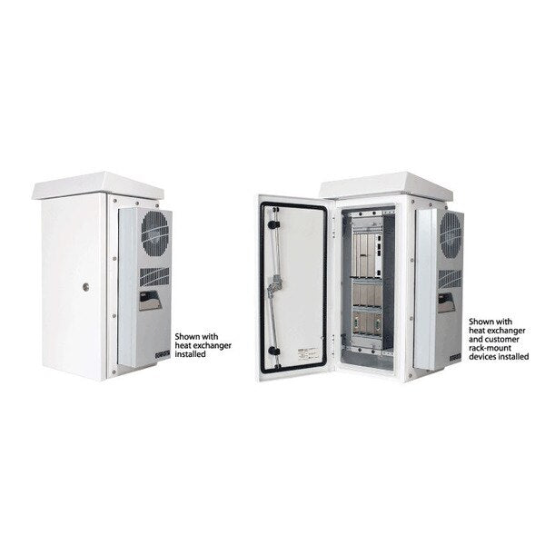 COMLINE Vertical Mount Cabinet, 600x350x375mm, Lt Gray, Aluminum