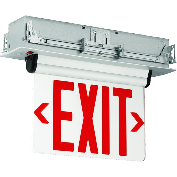 Edge-Lit Exit Sign, LED, BatteryBackUp, Grn, CELS1GNE
