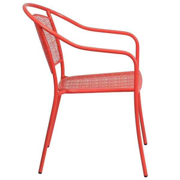 Coral Steel Patio Arm Chair with Round Back