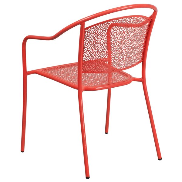 Coral Steel Patio Arm Chair with Round Back