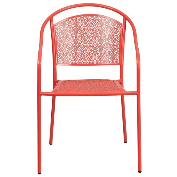 Coral Steel Patio Arm Chair with Round Back