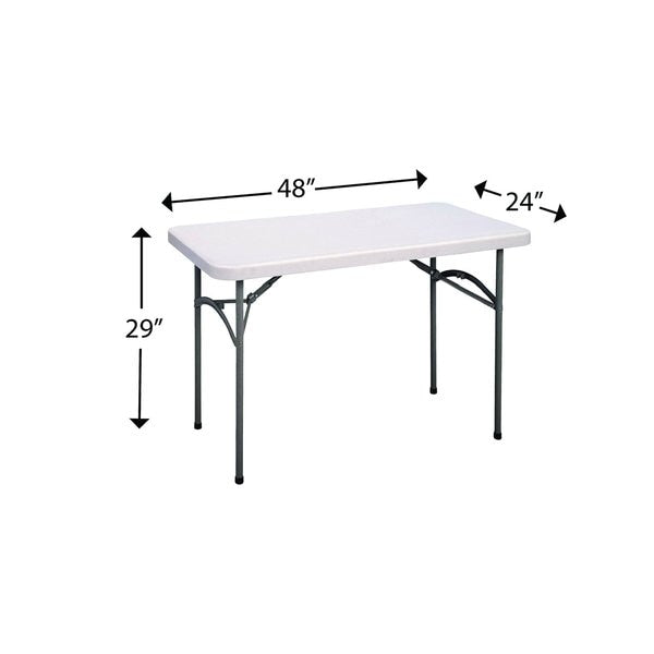 Rectangle Economy Blow Molded Folding Utility Table, 24