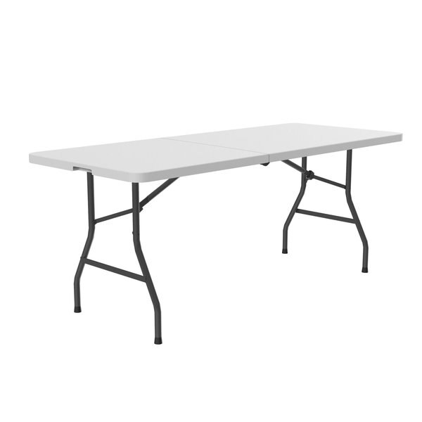 Rectangle Economy Blow Molded Folds in Half Folding Utility Table, 30