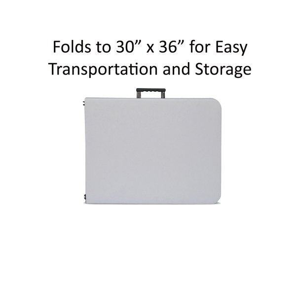 Rectangle Economy Blow Molded Folds in Half Folding Utility Table, 30