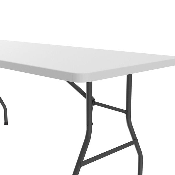 Rectangle Economy Blow Molded Folds in Half Folding Utility Table, 30