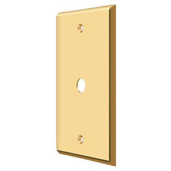 Cable Cover Switch Plate, Number of Gangs: 1 Solid Brass, PVD Polished Brass Finish