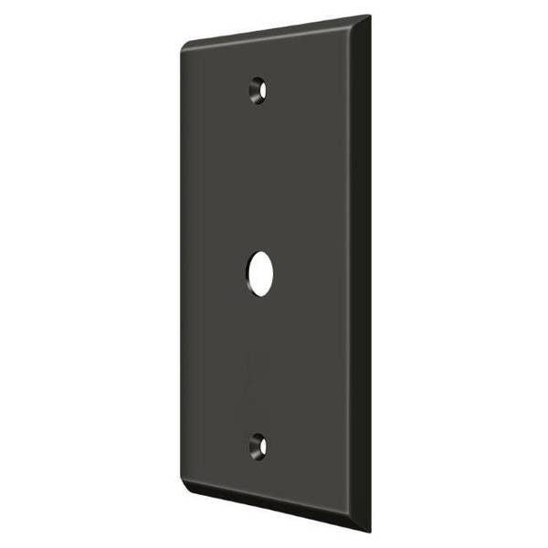 Cable Cover Switch Plate, Number of Gangs: 1 Solid Brass, Oil Rubbed Bronze Finish
