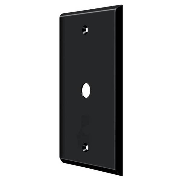 Cable Cover Switch Plate, Number of Gangs: 1 Solid Brass, Paint Black Finish