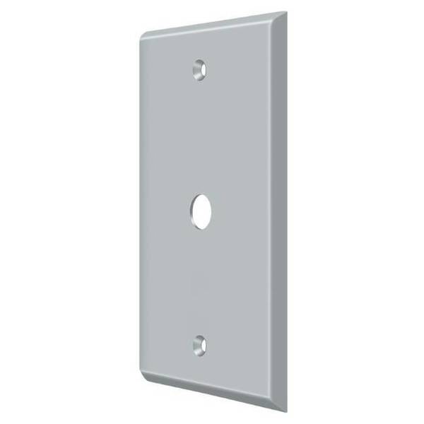 Cable Cover Switch Plate, Number of Gangs: 1 Solid Brass, Brushed Chrome Finish
