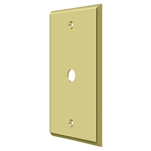 Cable Cover Switch Plate, Number of Gangs: 1 Solid Brass, Polished Brass Finish
