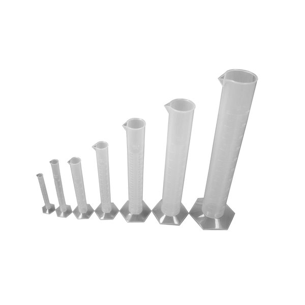 Graduated Cylinder Set of 7, PP, Hex Bas