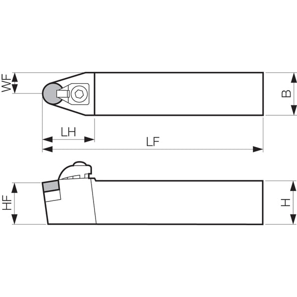 Turning Toolholder, CRDNN 3225P12A