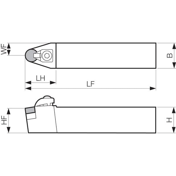 Turning Toolholder, CRDNN 2525M09A