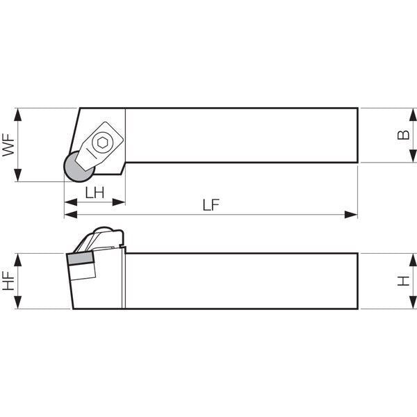 Turning Toolholder, CRSNR 2525M12