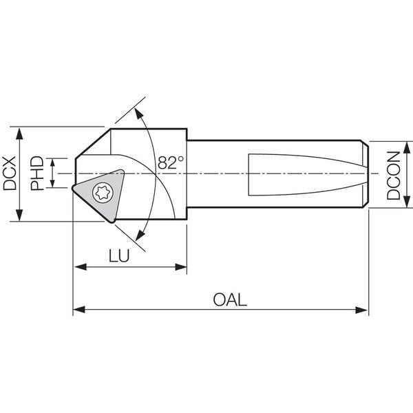 Countersink, 82 deg., Flat Head Cap Screw