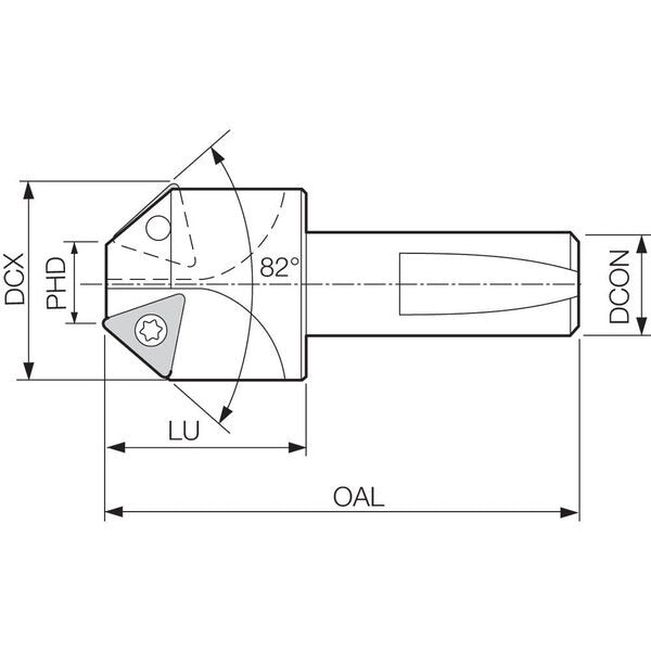 Countersink, 82 deg., Flat Head Cap Screw