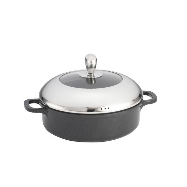 Casserole Pan, Die Cast, Aluminum, 3 qt.