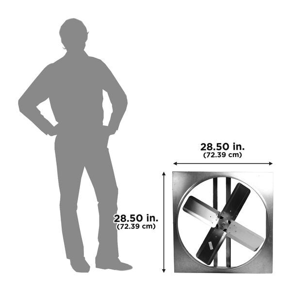 24 In. 2-Speed Direct Drive Whole House Fan with Shutter