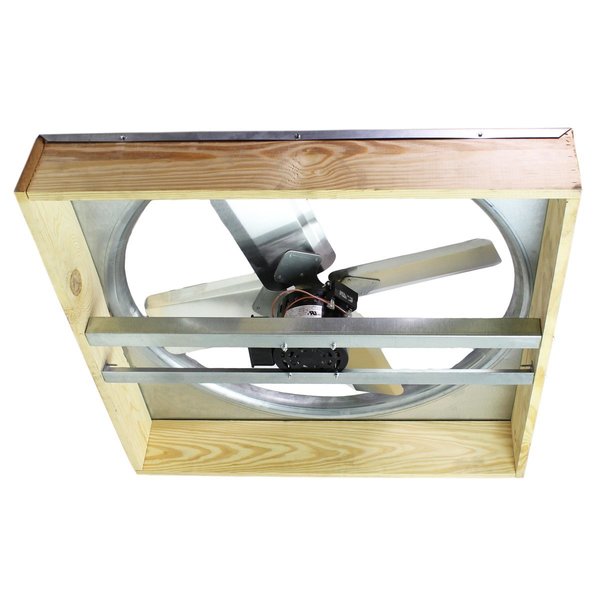 24 In. 2-Speed Direct Drive Whole House Fan with Shutter