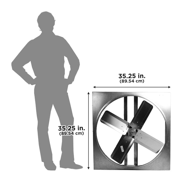 30 In. 2-Speed Direct Drive Whole House Fan with Shutter