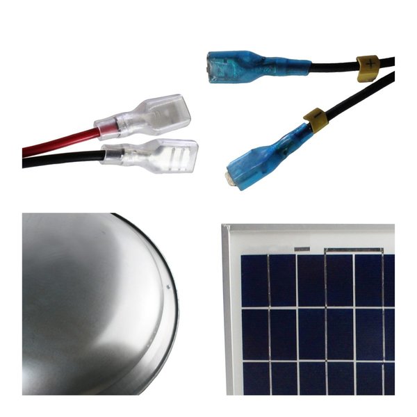433 CFM Solar Powered Roof Mount Power Attic Ventilator with Panel in Mill