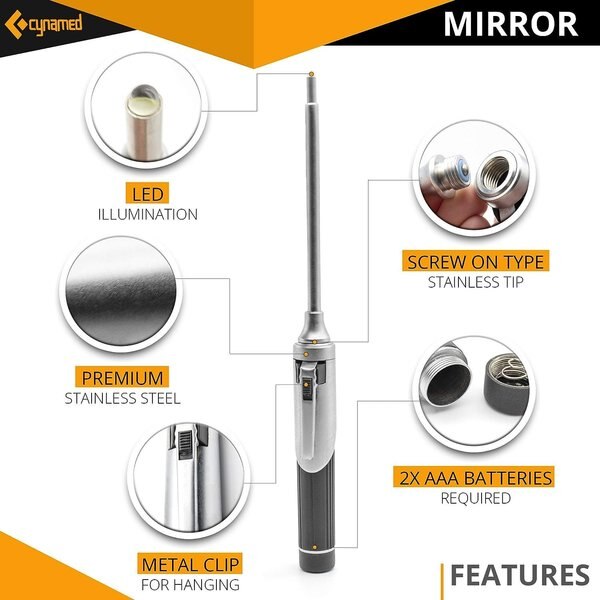 Dental Oral Inspection Mirror with LED P