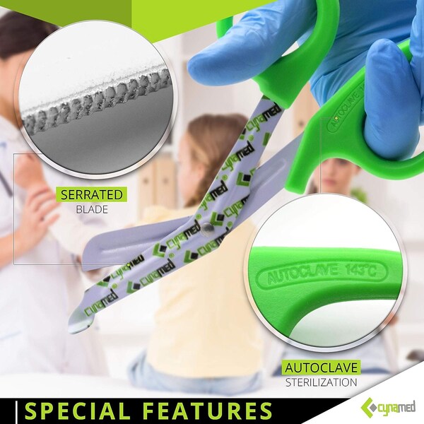 Nurse Bandage Scissors -Green - Patient