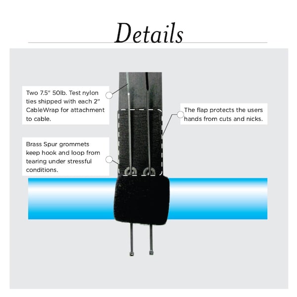 Original Rip-Tie CableWrap 10-Pack, PK 10