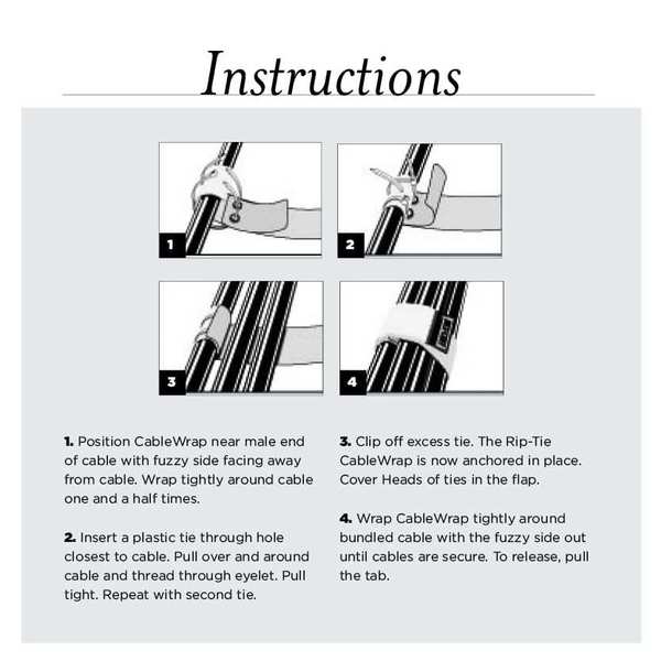 Original Rip-Tie CableWrap 50-Pack, PK 50