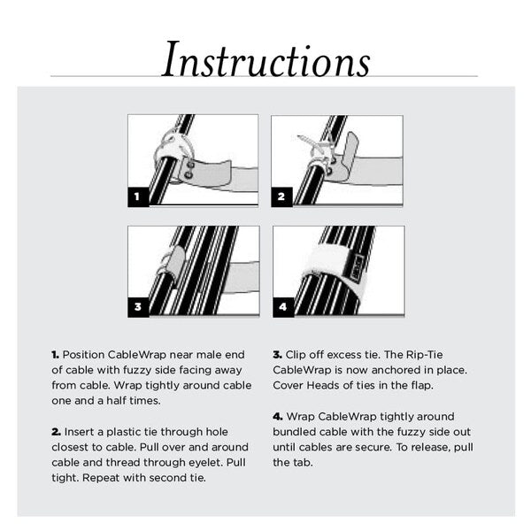 Original Rip-Tie CableWrap 10-Pack, PK 10