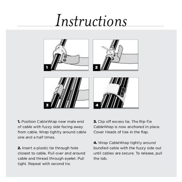 Original Rip-Tie CableWrap 10-Pack, PK 10