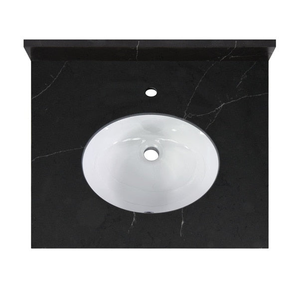 Vanity Top w/Ceramic Basin, 25 x 22 in