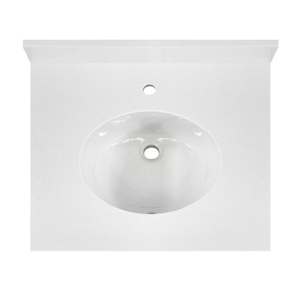 Vanity Top w/Ceramic Basin, 25x 22 in