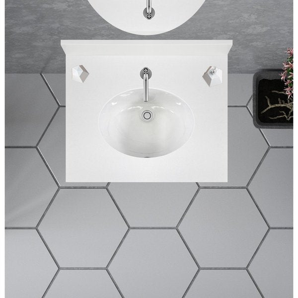 Vanity Top w/Ceramic Basin, 25x 22 in