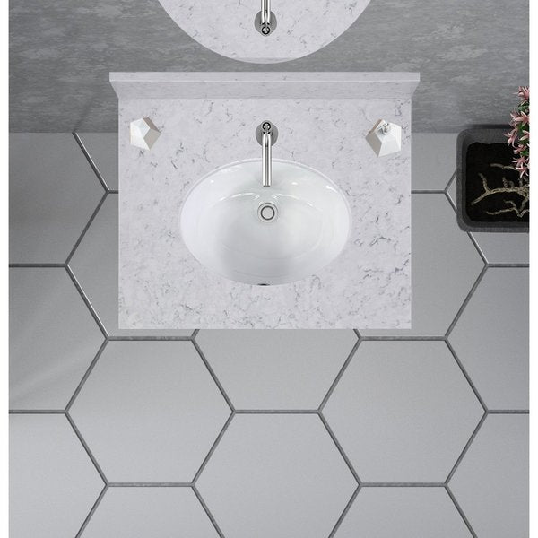 Vanity Top w/Ceramic Basin, 25x 22 in