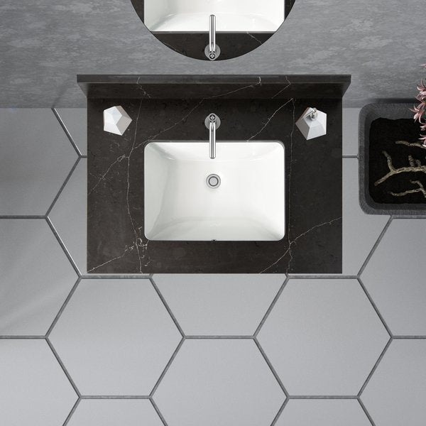 Vanity Top w/Ceramic Basin, 31 x 22 in