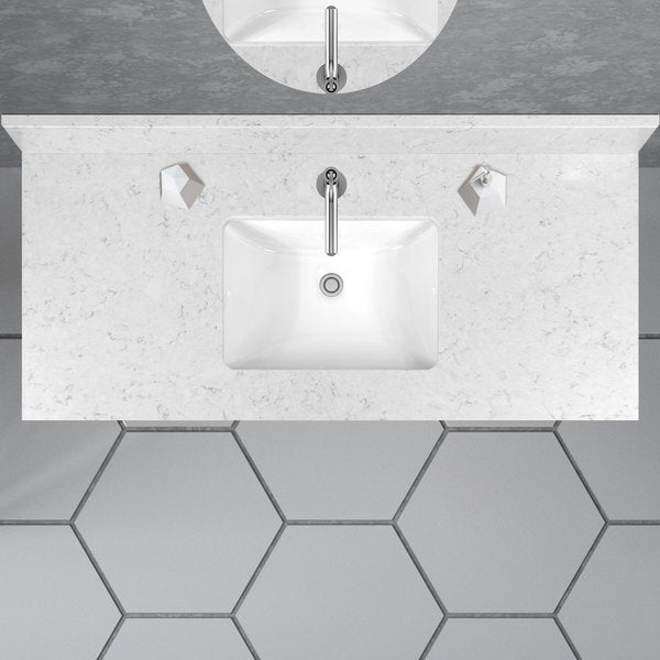 Vanity Top w/Ceramic Basin, 49 x 22 in