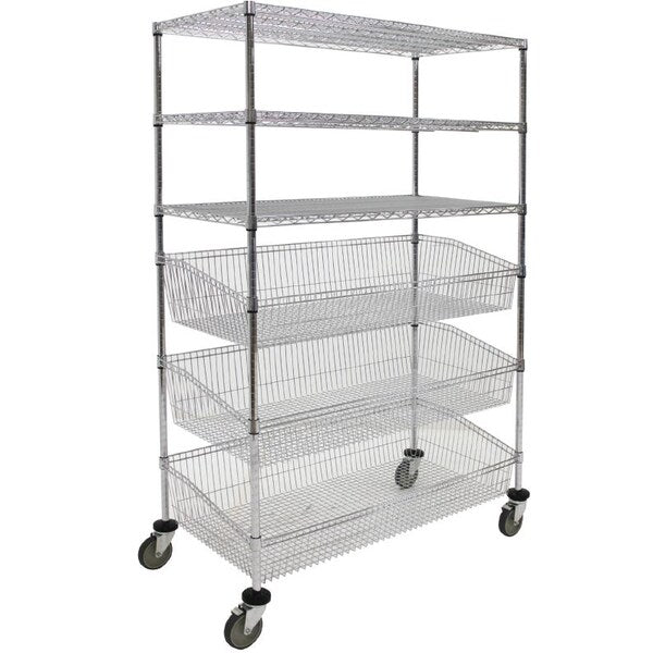 Combo Unit, 5 Basket, 2 Shelf, 24x60x80