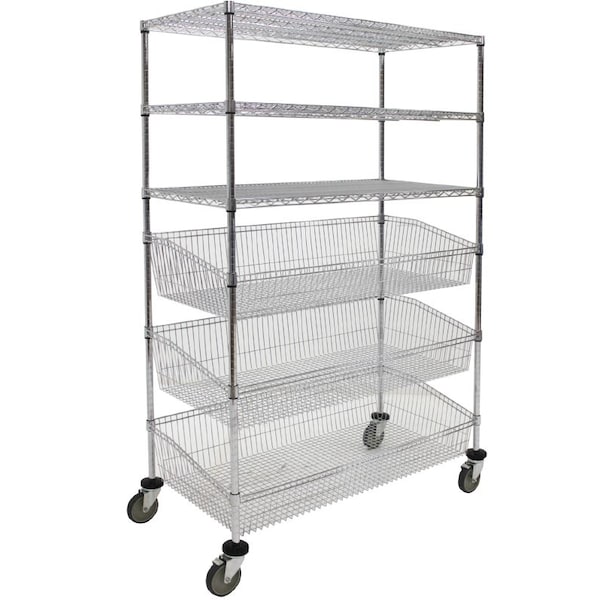 Combo Unit, 6 Basket, 2 Shelf, 18x24x80