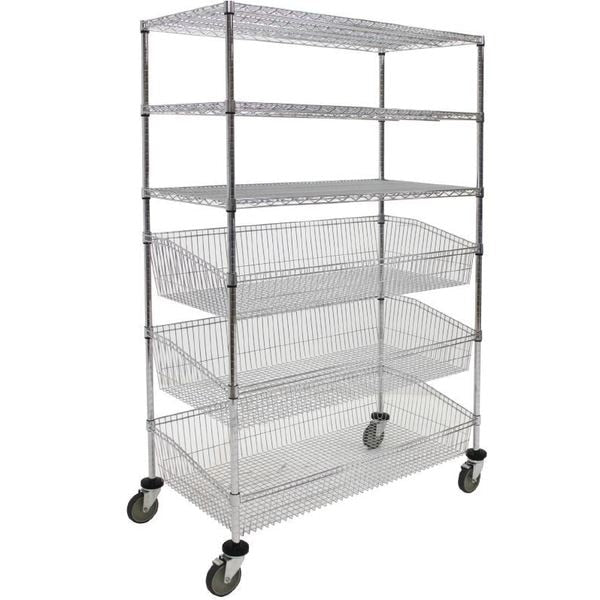 Combo Unit, 4 Basket, 3 Shelf, 24x36x80