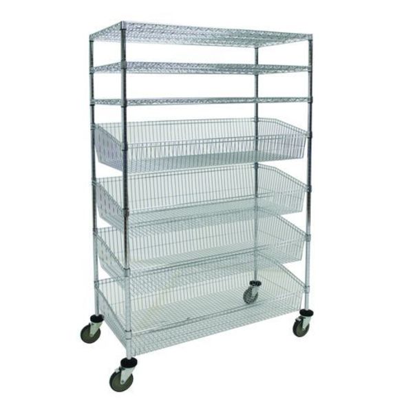 Combo Unit, 4 Basket, 3 Shelf, 24x24x80