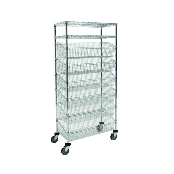 Combo Unit, 6 Basket, 2 Shelf, 24x48x80