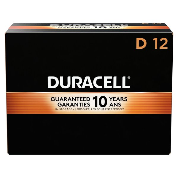 Coppertop D Alkaline Battery, 1.5V DC, 12 Pack