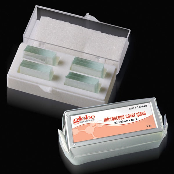 Microscope CoverGlass, Clear, 20x20mm, PK10