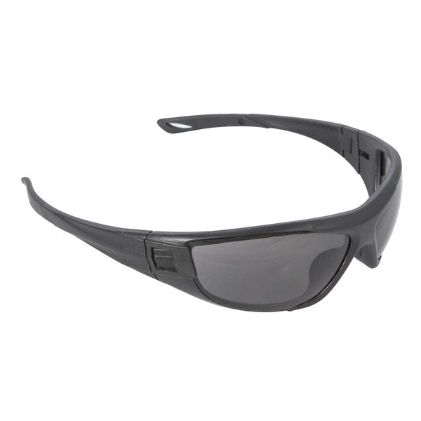 Safety Glasses, Wraparound Smoke AF Polycarbonate Lens, Anti-Fog, Scratch-Resistant