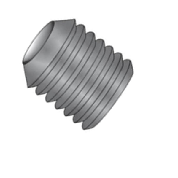 1/4-28 X 1 1/4 Cup Point Alloy Hex Socket Set Screw, Black Oxide