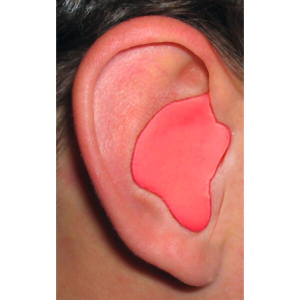 Reusable Uncorded Molded Ear Plugs, Molded Shape, NRR 26, 1 Pairs, Red