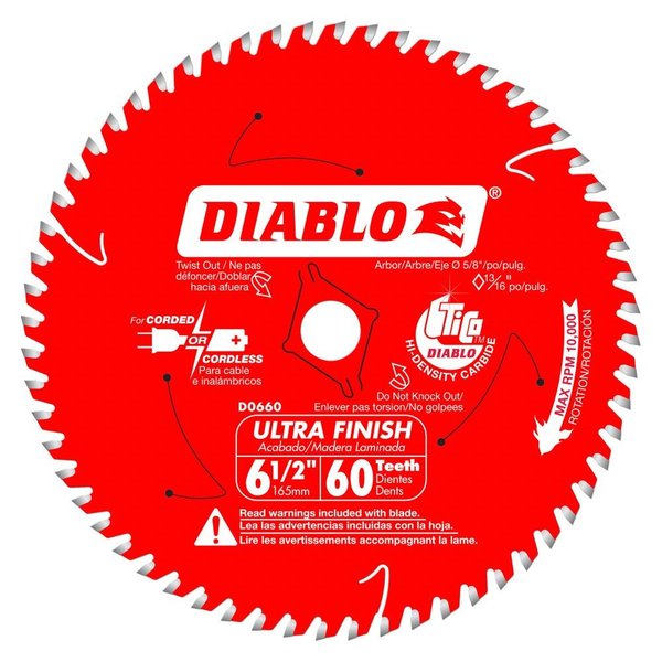 Tooth Ultra Finish Saw Blade, 6-1/2