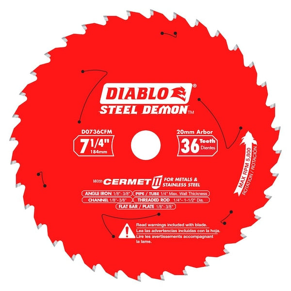 Steel Demon Cermet II Saw Blade, 7-1/4